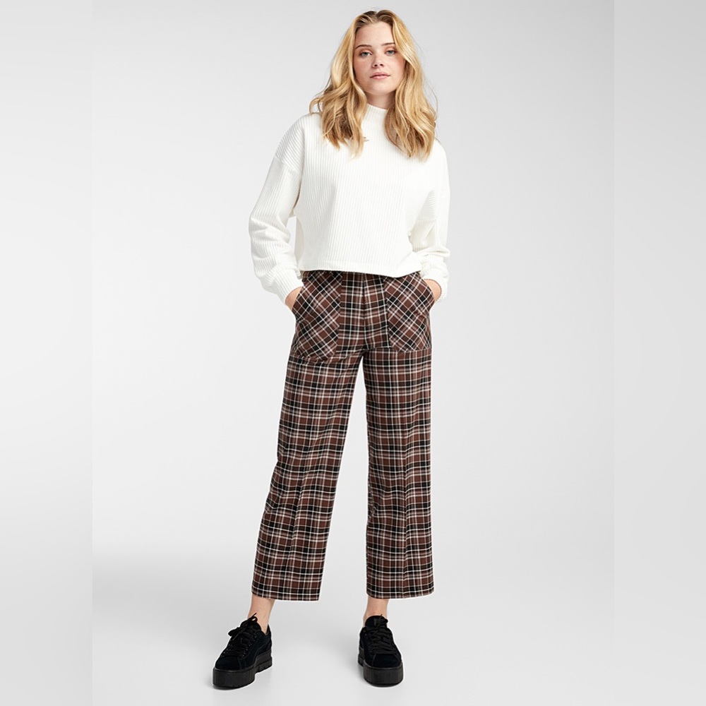High waisted Plaid pants -Twik